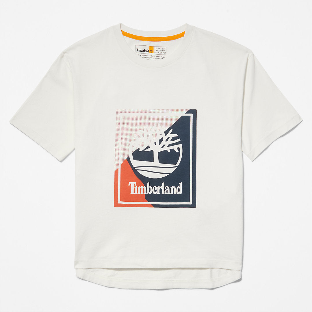 Logo Graphic T-Shirt for Women in White Timberland Discount