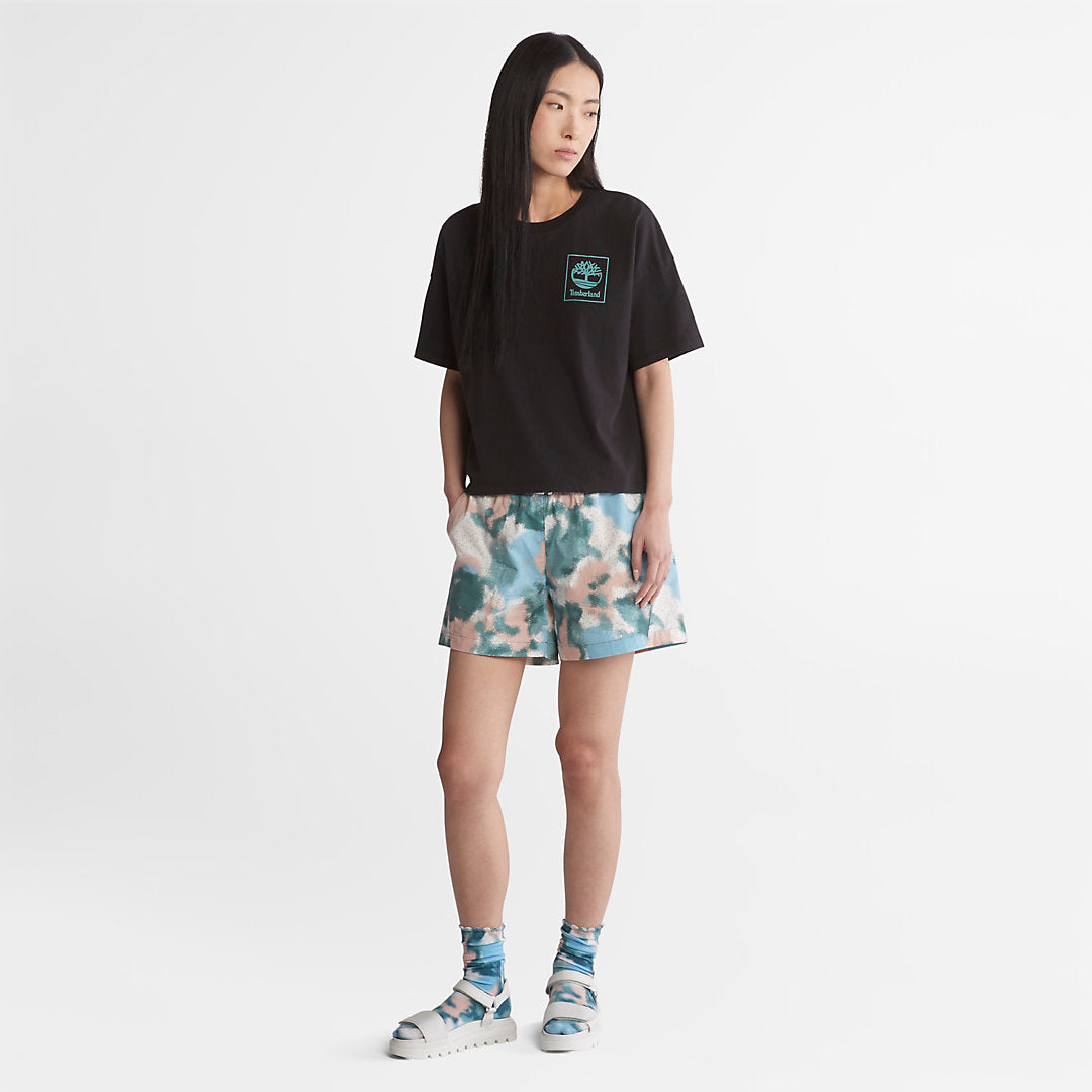Back Graphic Logo T-Shirt for Women in Black Timberland US