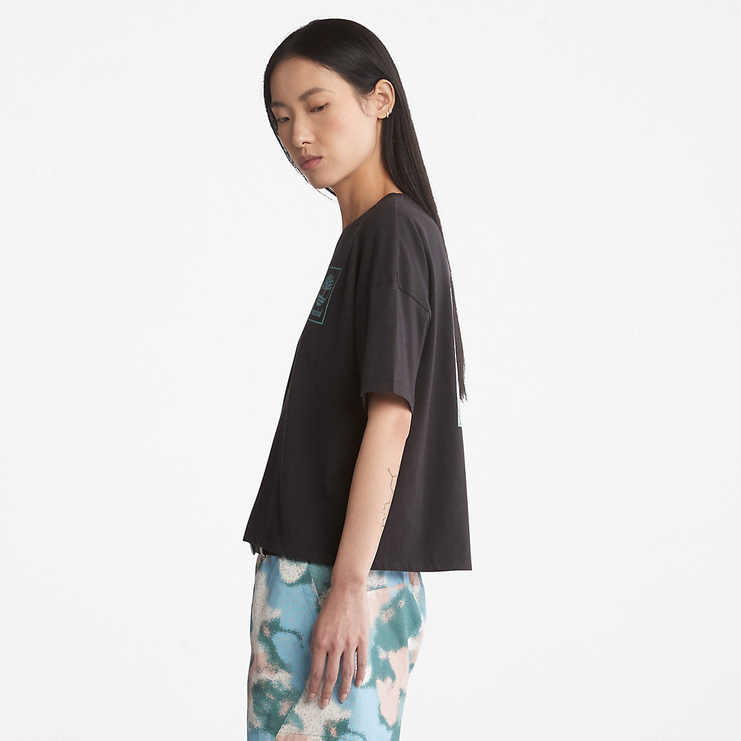 Back Graphic Logo T-Shirt for Women in Black Timberland US