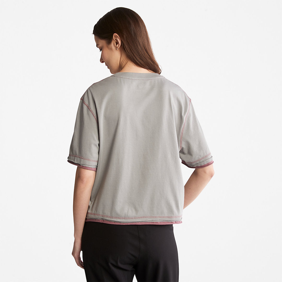 Anti-Odour Supima® Cotton T-Shirt for Women in Grey Timberland Outlet