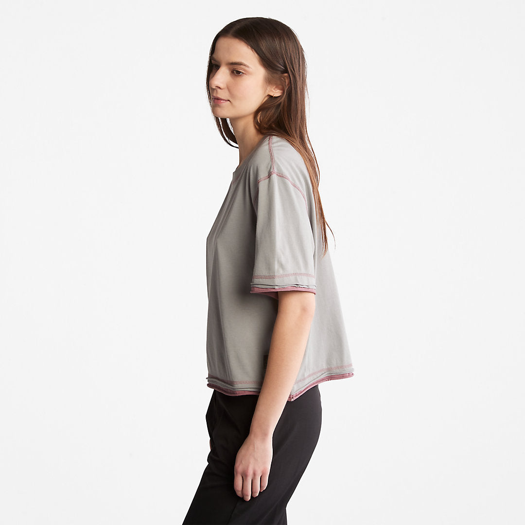 Anti-Odour Supima® Cotton T-Shirt for Women in Grey Timberland Outlet