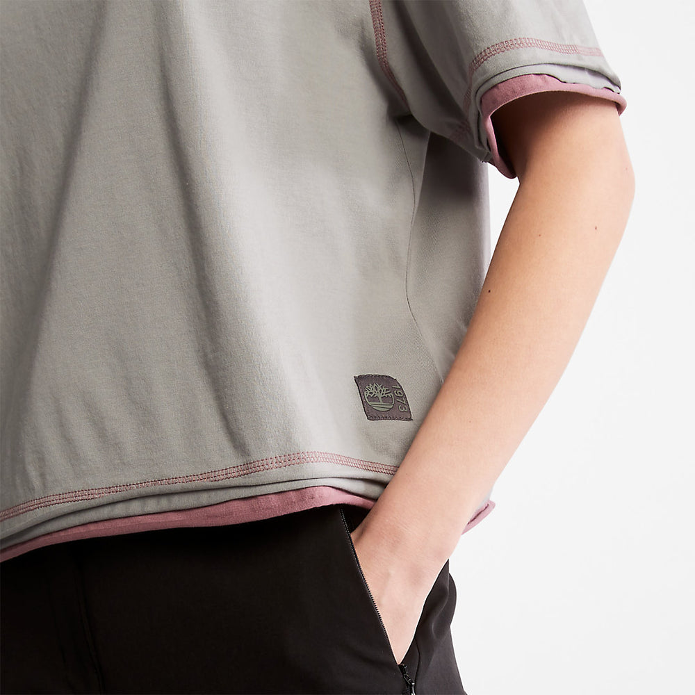 Anti-Odour Supima® Cotton T-Shirt for Women in Grey Timberland Outlet