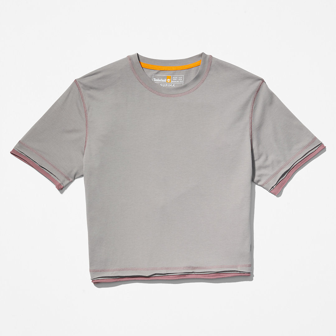 Anti-Odour Supima® Cotton T-Shirt for Women in Grey Timberland Outlet