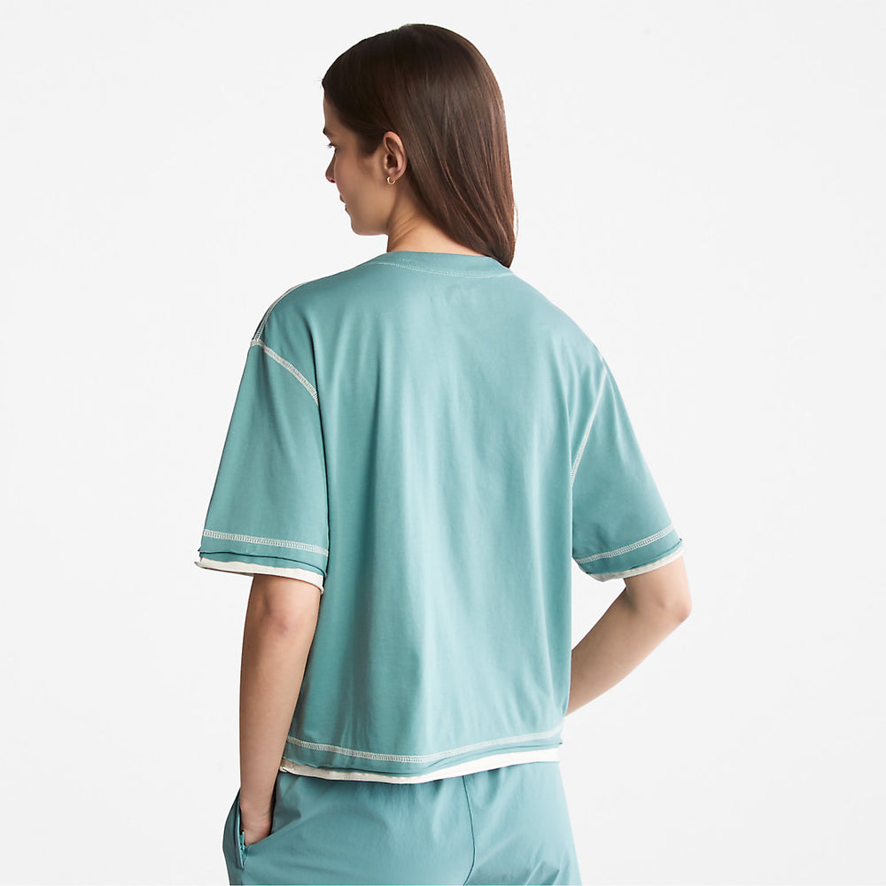 Anti-Odour Supima® Cotton T-Shirt for Women in Teal Timberland Discount