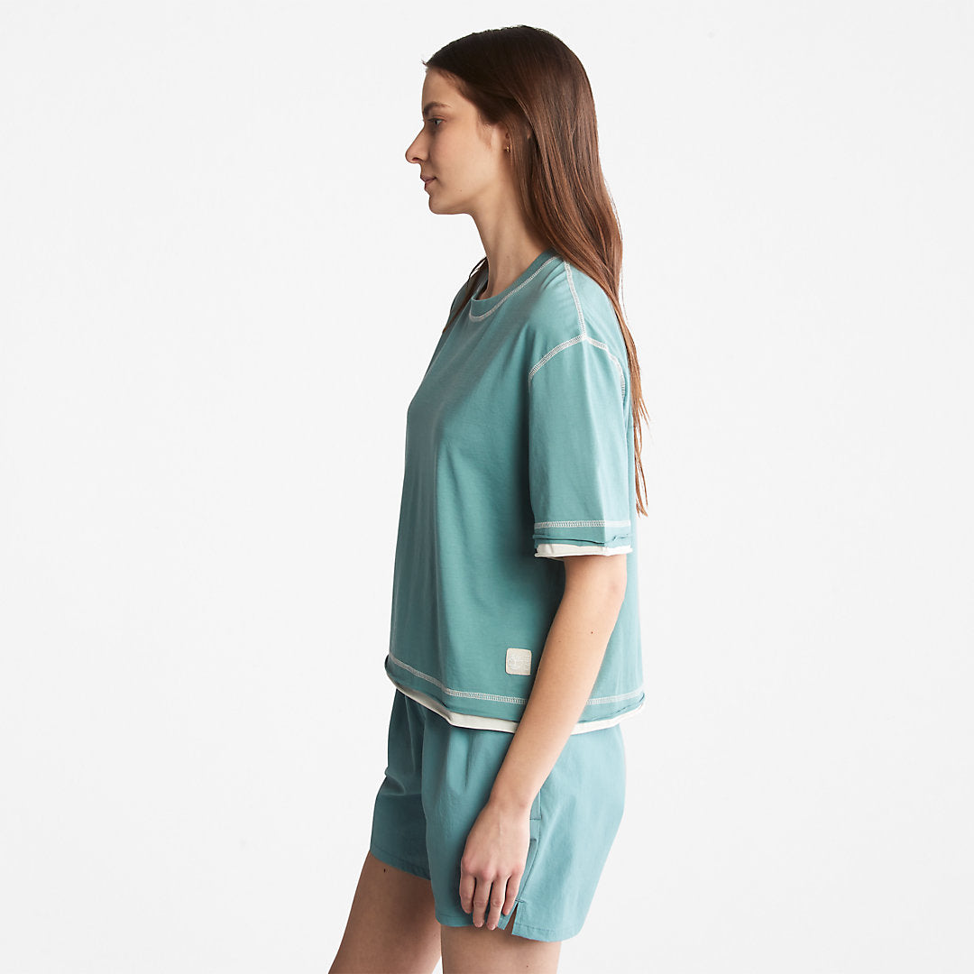 Anti-Odour Supima® Cotton T-Shirt for Women in Teal Timberland Discount