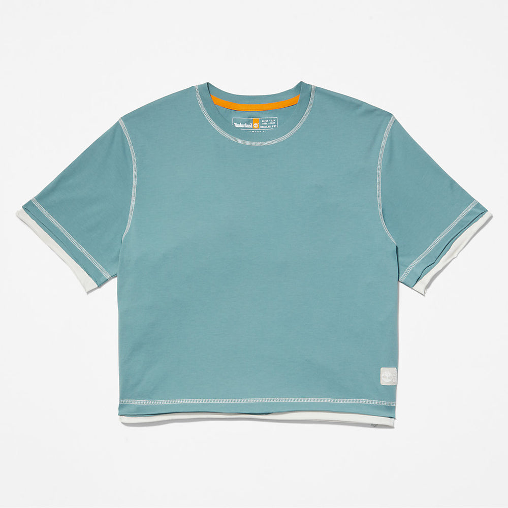 Anti-Odour Supima® Cotton T-Shirt for Women in Teal Timberland Discount