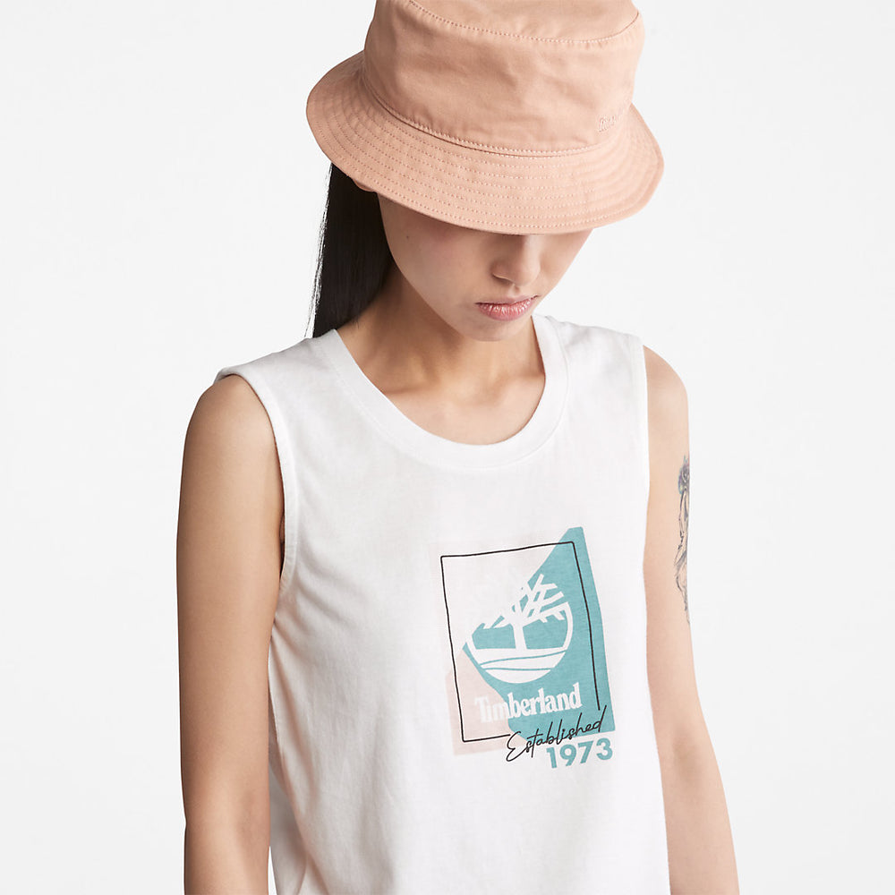 Logo Tank Top for Women in White Timberland US