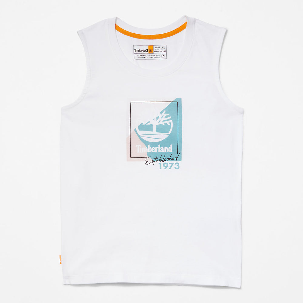 Logo Tank Top for Women in White Timberland US