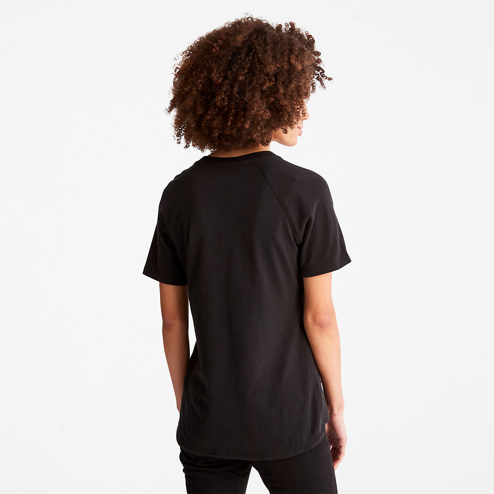 Raglan-sleeve Logo T-Shirt for Women in Black Timberland Outlet