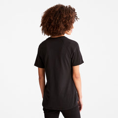 Raglan-sleeve Logo T-Shirt for Women in Black Timberland Outlet