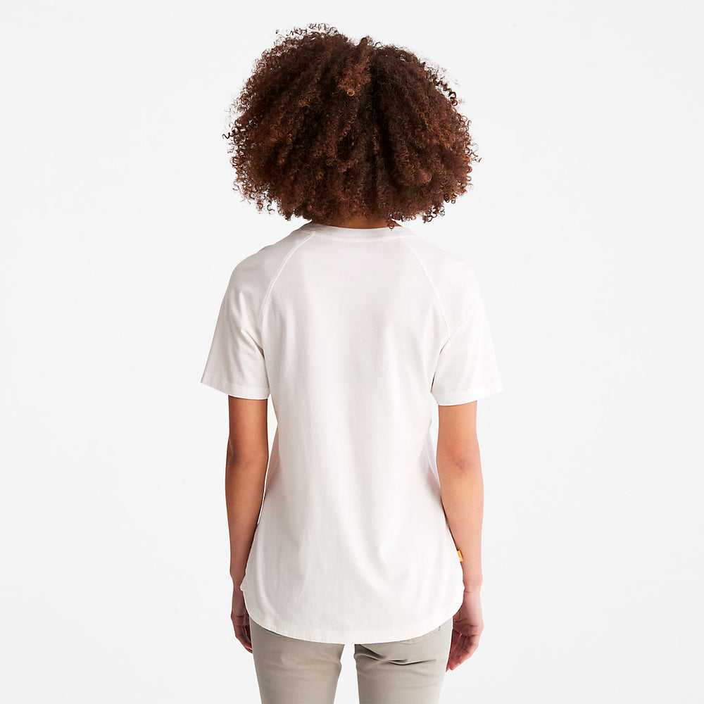 Raglan-sleeve Logo T-Shirt for Women in White Timberland Online