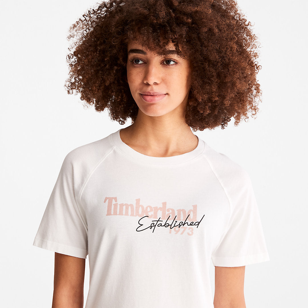 Raglan-sleeve Logo T-Shirt for Women in White Timberland Online