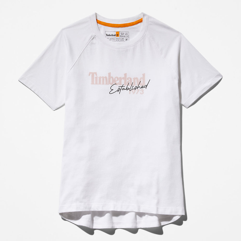 Raglan-sleeve Logo T-Shirt for Women in White Timberland Online