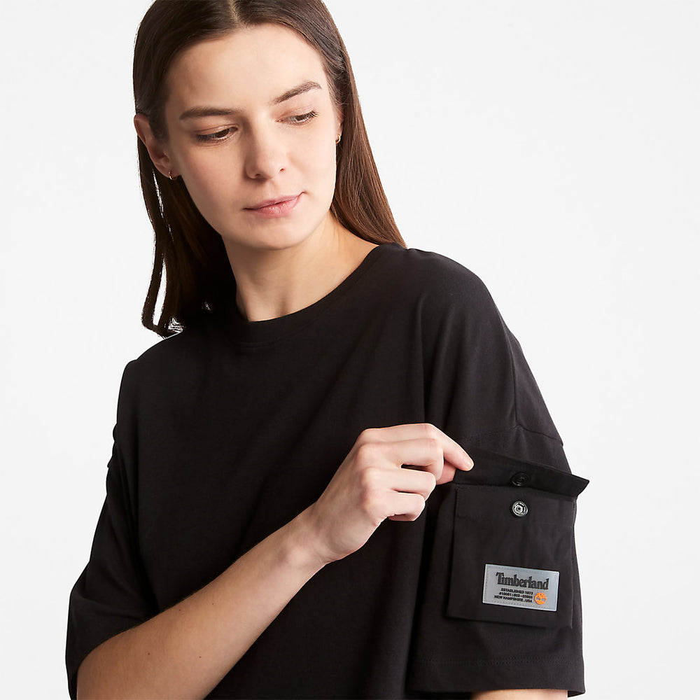 Progressive Utility Pocket T-Shirt for Women in Black Timberland US