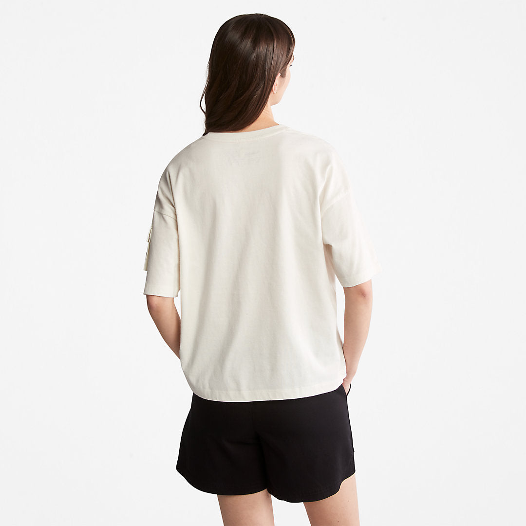 Progressive Utility Pocket T-Shirt for Women in White Timberland On Sale