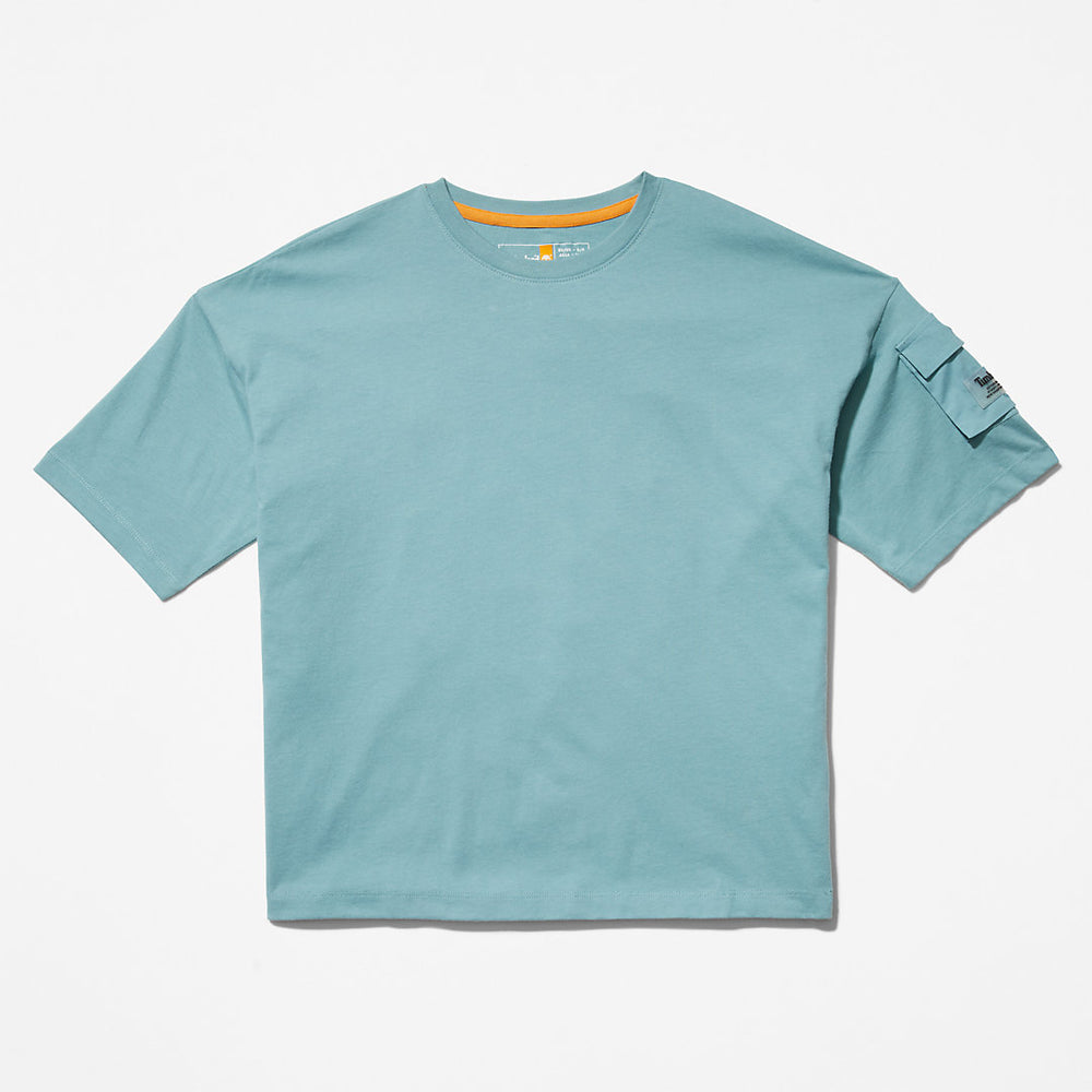 Progressive Utility Pocket T-Shirt for Women in Teal Timberland For Sale