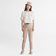 Cropped T-Shirt with Drawstring Hem for Women in White Timberland On Sale