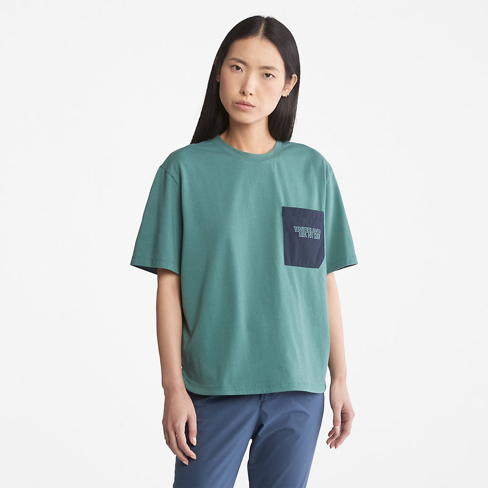 TimberCHILL™ Pocket T-Shirt for Women in Teal Timberland For Sale