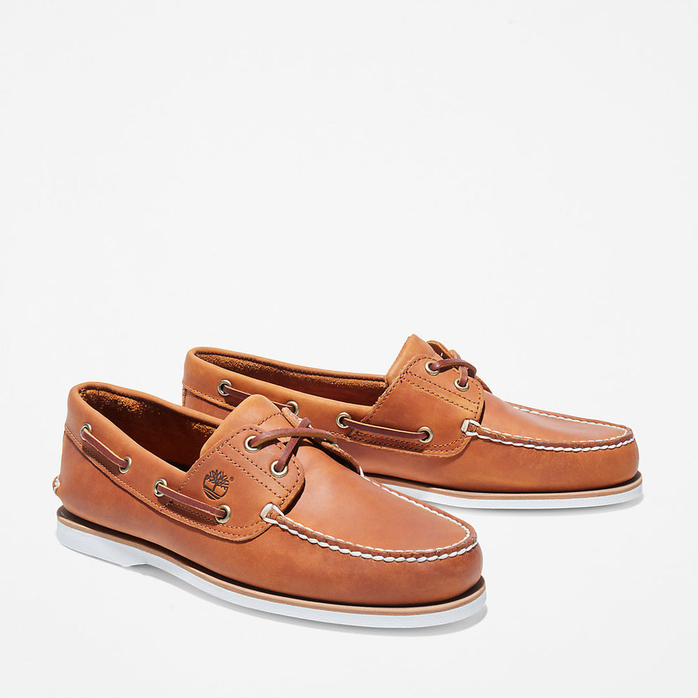 Classic Boat Shoe for Men in Orange Timberland For Sale