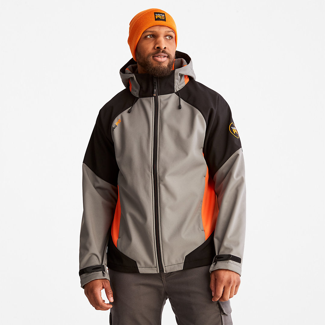 Timberland PRO® Power Zip Hooded Softshell Jacket for Men in Grey Timberland Outlet