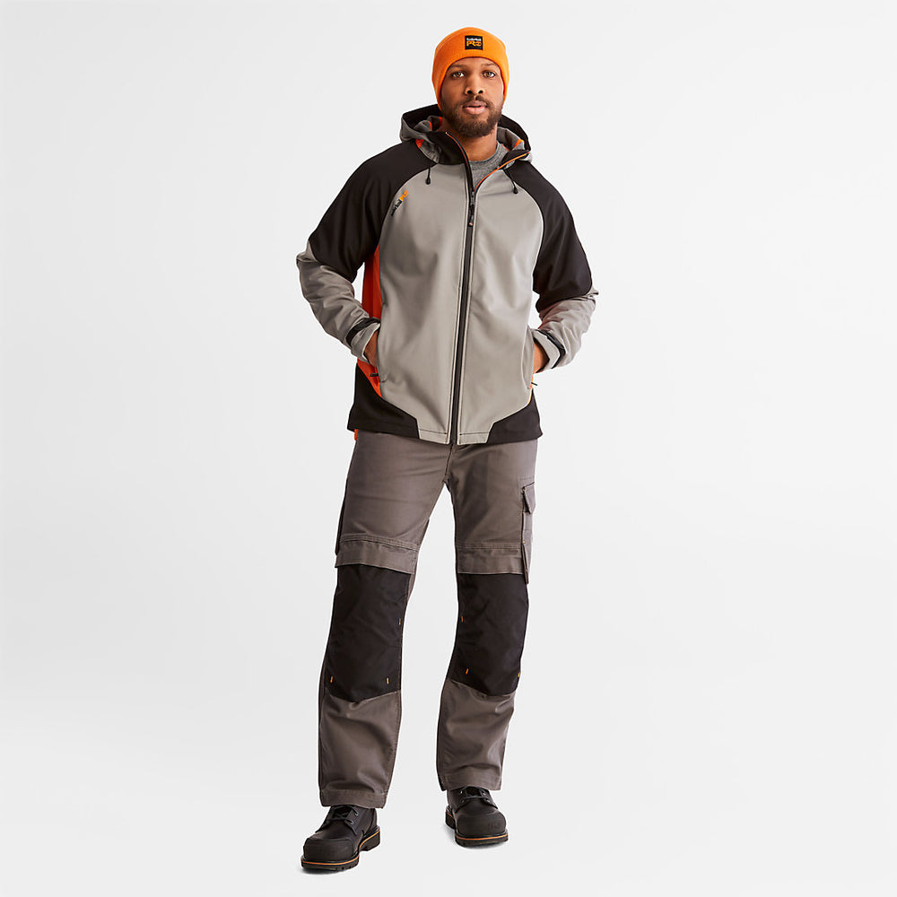 Timberland PRO® Power Zip Hooded Softshell Jacket for Men in Grey Timberland Outlet