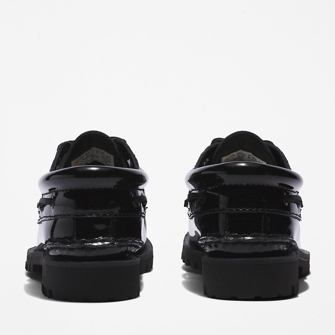 Timberland® Noreen 3-Eye Boat Shoe for Women in Black Timberland Discount