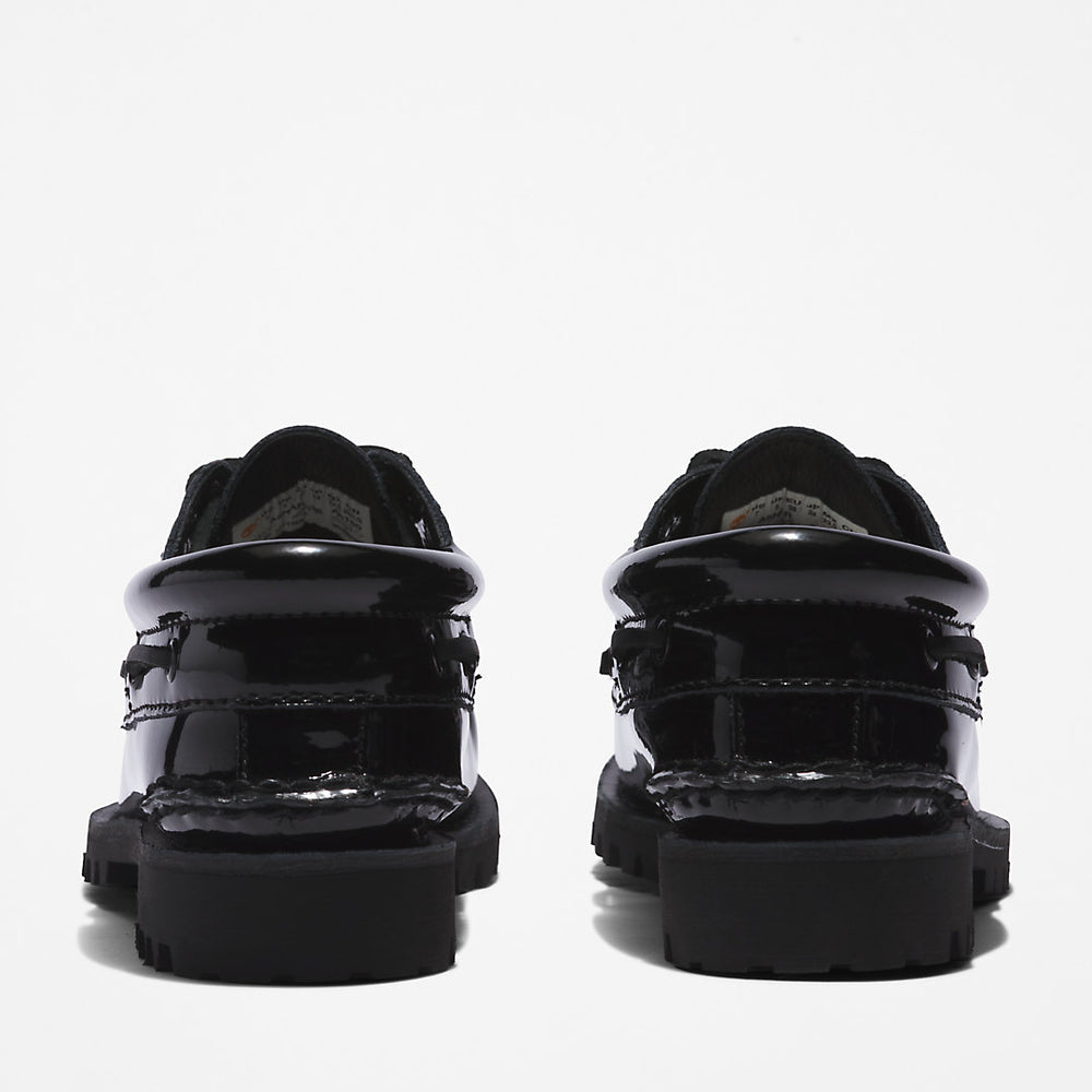 Timberland® Noreen 3-Eye Boat Shoe for Women in Black Timberland Discount