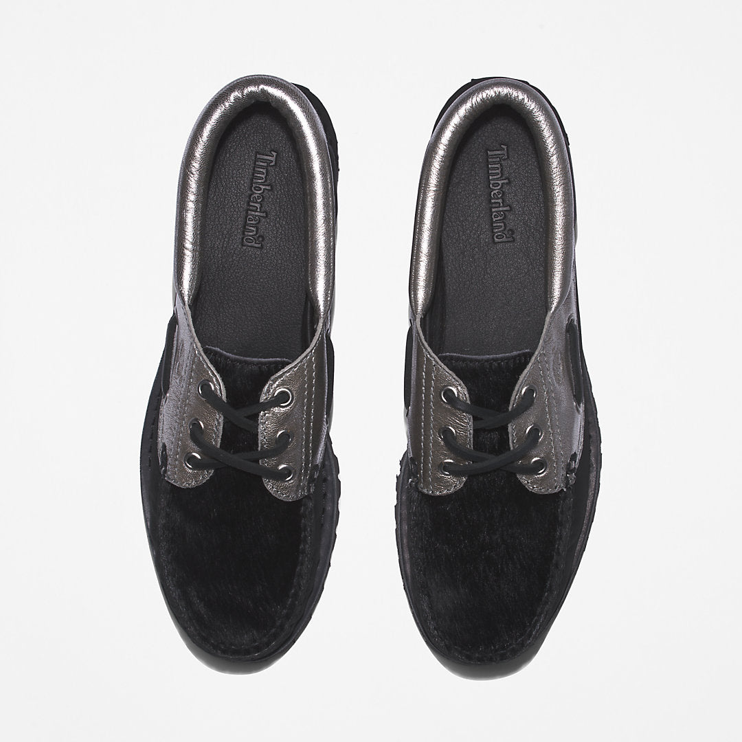 Timberland® Noreen 3-Eye Boat Shoe for Women in Silver Timberland US