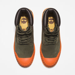 Bee Line x Timberland® 6 Inch Rubber Toe Boot for Men in Dark Green/Orange Timberland On Sale