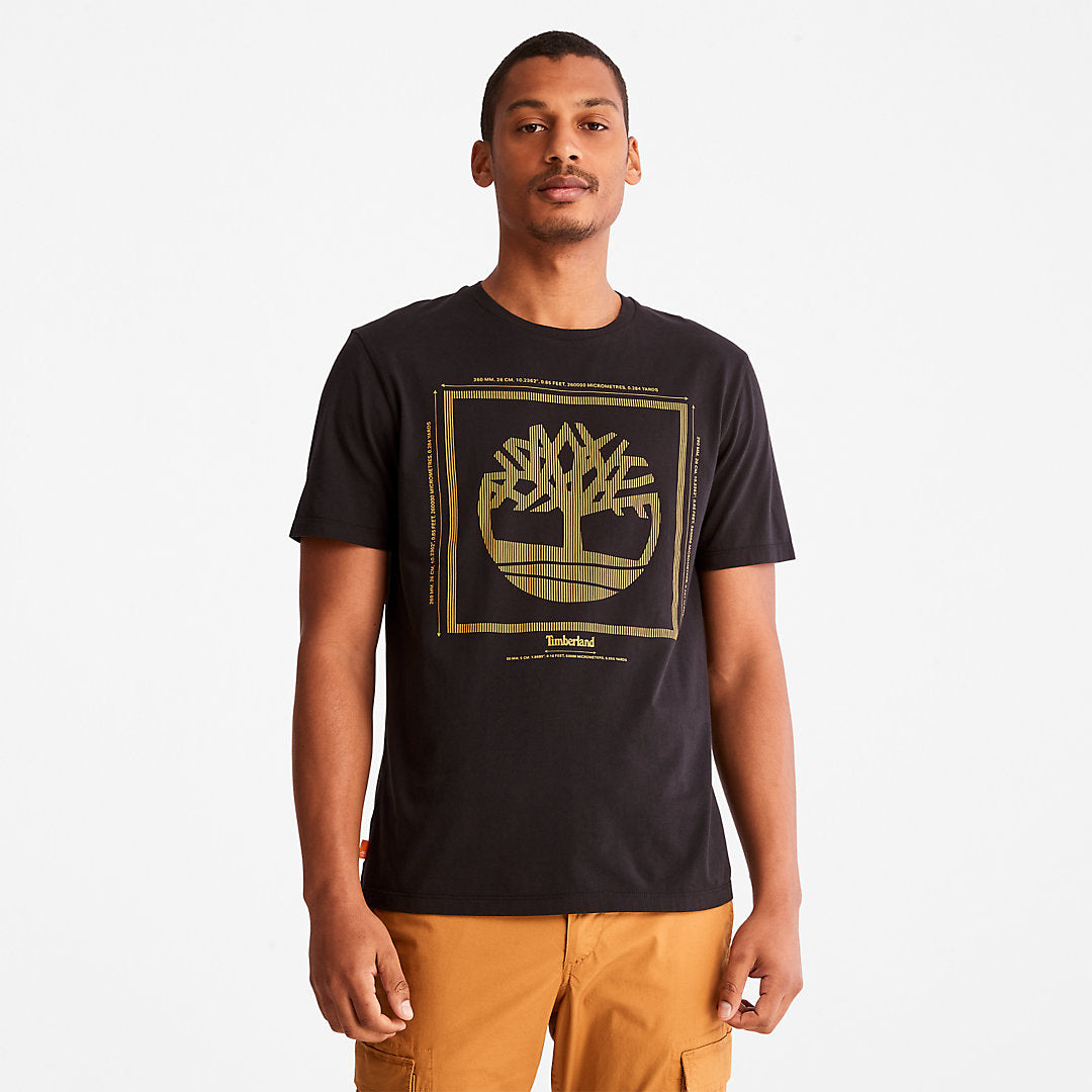 Logo T-Shirt for Men in Black Timberland For Sale