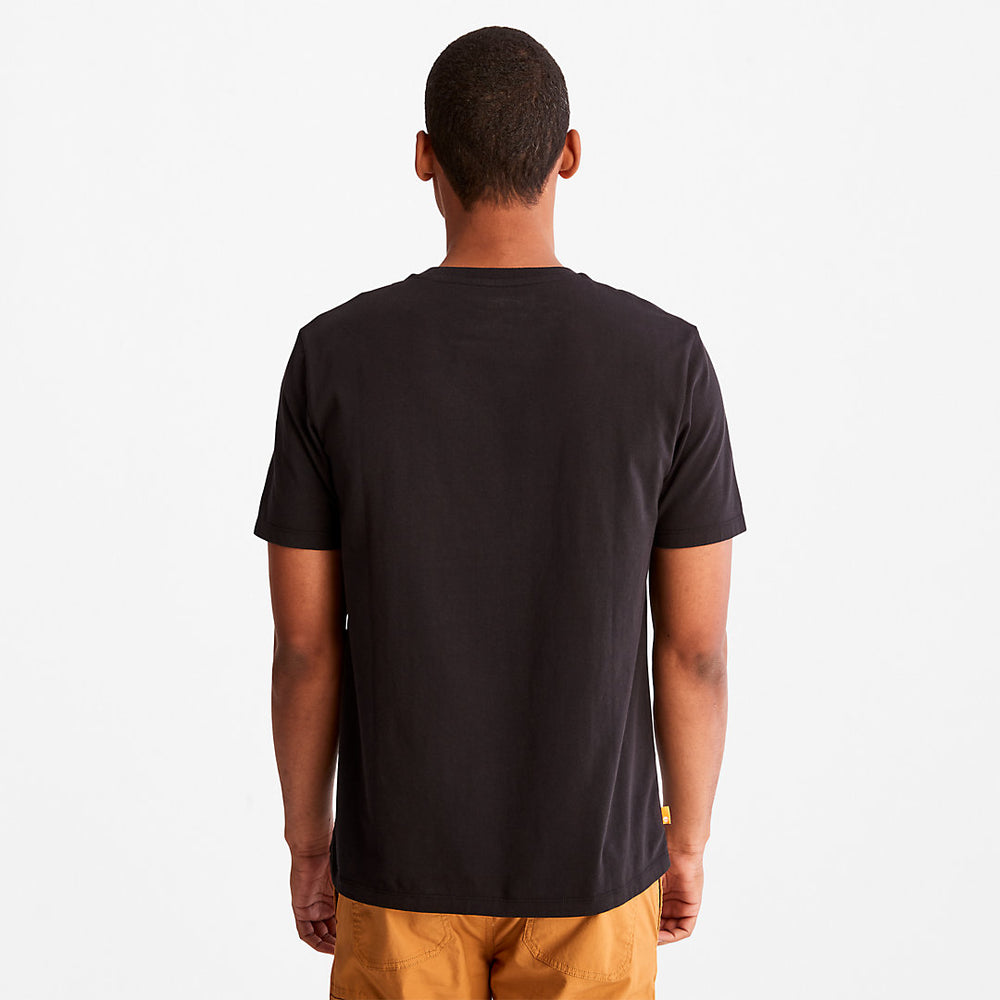 Logo T-Shirt for Men in Black Timberland For Sale