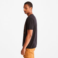 Logo T-Shirt for Men in Black Timberland For Sale