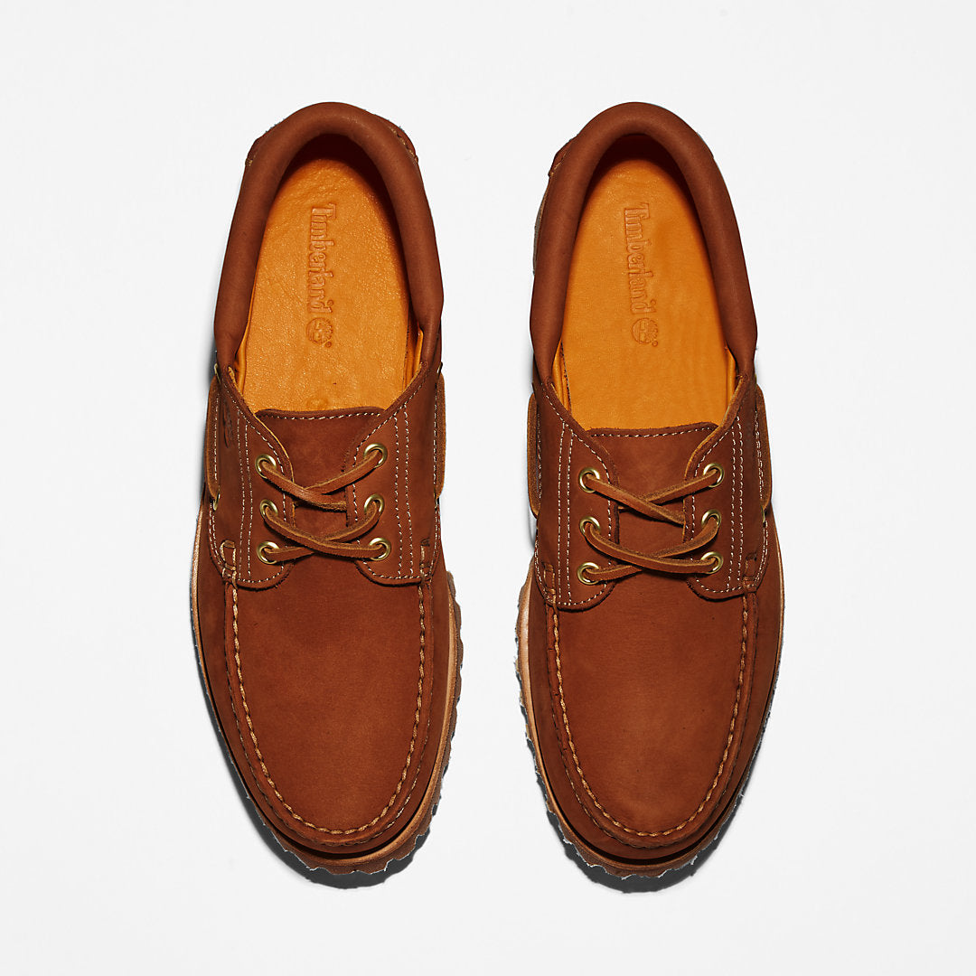 Timberland® 3-Eye Lug Handsewn Boat Shoe for Men in Brown Timberland On Sale
