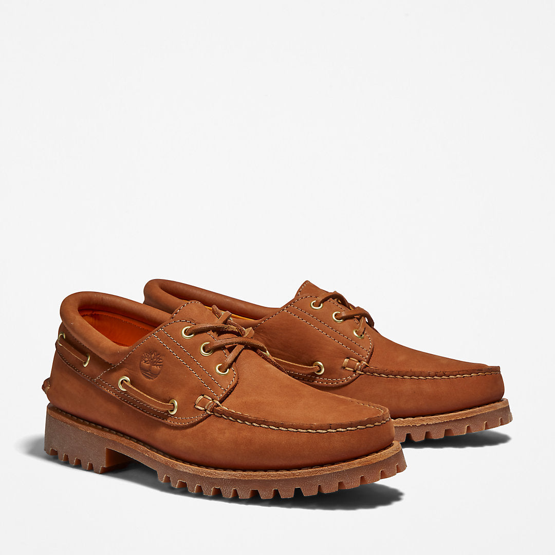 Timberland® 3-Eye Lug Handsewn Boat Shoe for Men in Brown Timberland On Sale