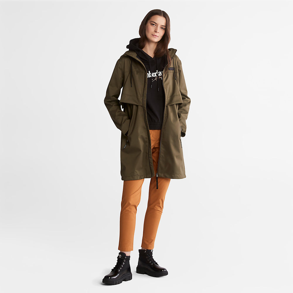 Waterproof Mid-length Parka for Women in Dark Green Timberland For Sale