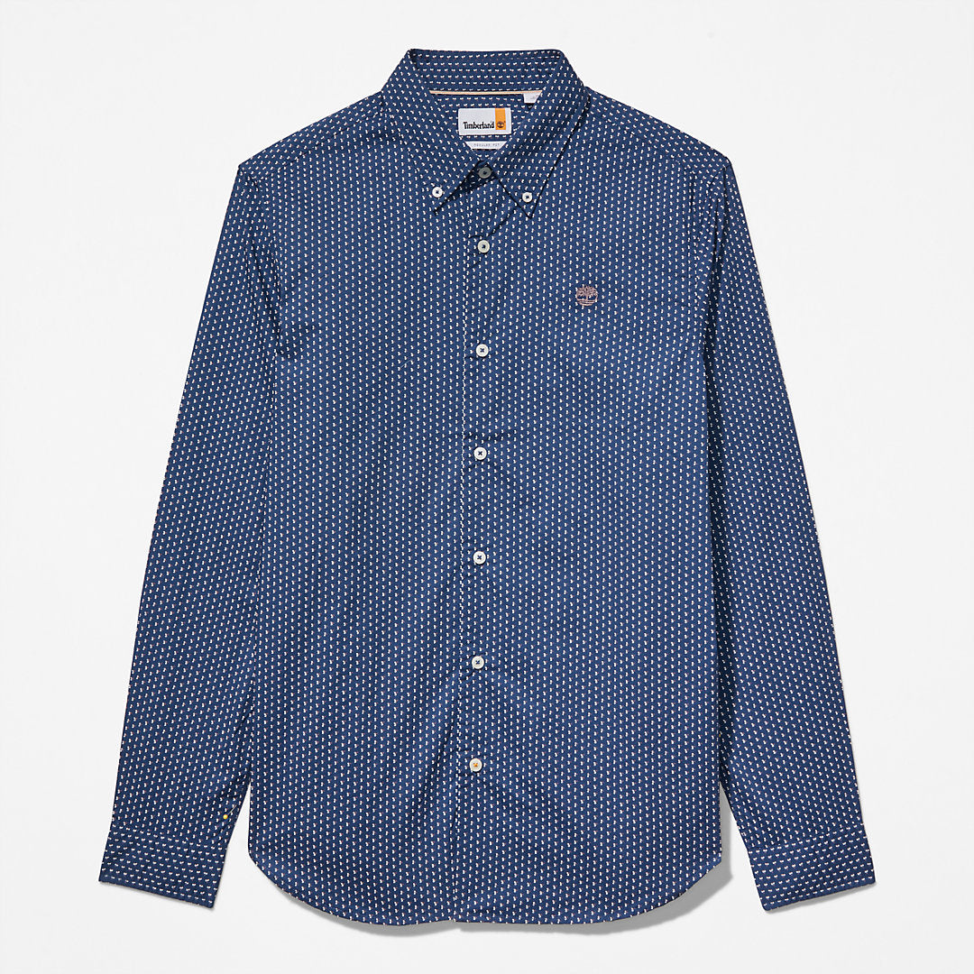 Microprint Shirt for Men in Blue Timberland US