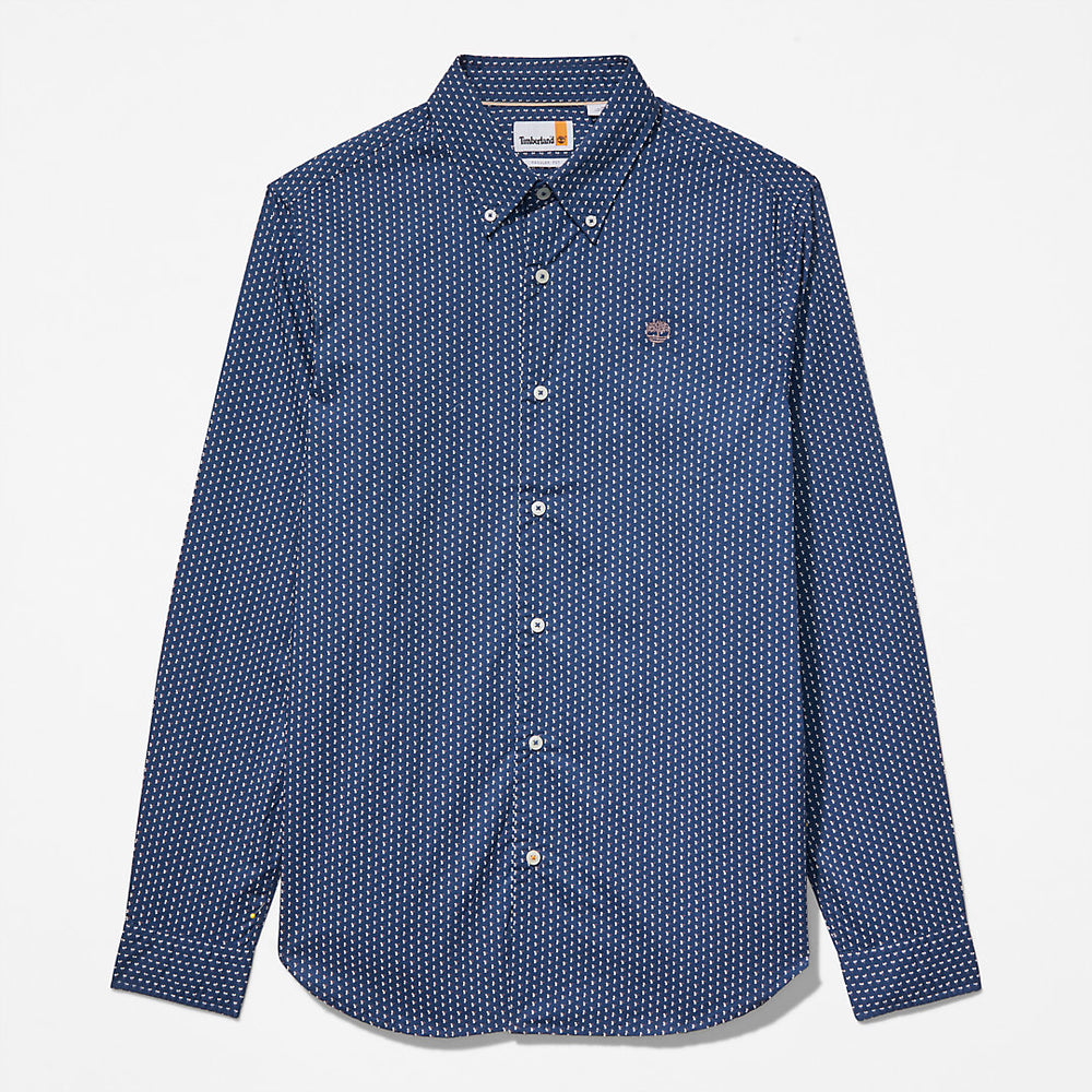 Microprint Shirt for Men in Blue Timberland US