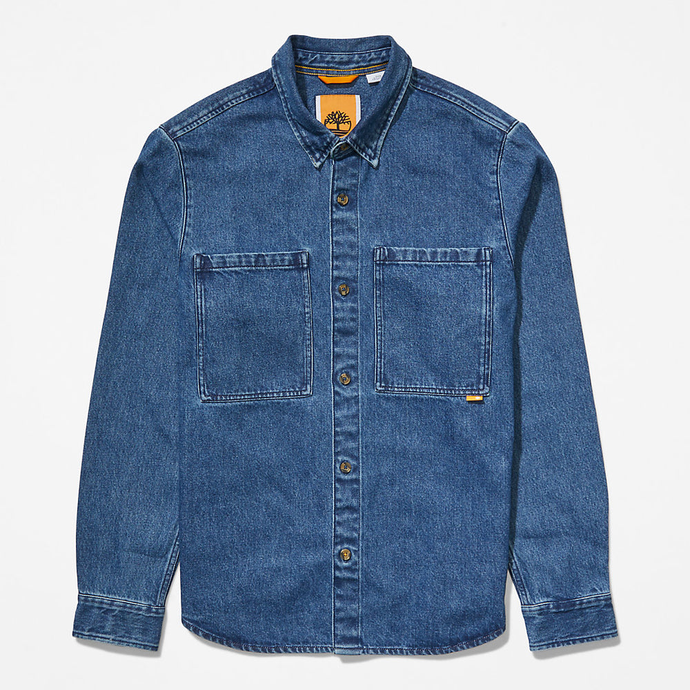 Outdoor Heritage Denim EK+ Overshirt for Men in Light Blue Timberland Sale